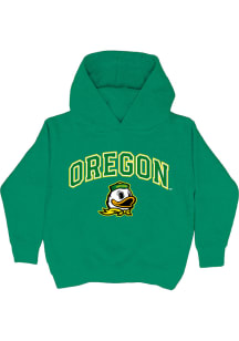Vive La Fete Oregon Ducks Toddler Green Arch Sam Long Sleeve Hooded Sweatshirt