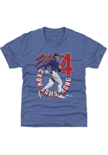 Pete Crow-Armstrong Chicago Cubs Youth Royal Heather C Retro Player Tee