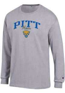 Champion Pitt Panthers Grey Mom Script Jersey Long Sleeve T Shirt