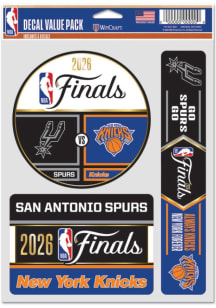 New York Knicks vs Spurs 2026 Finals 3.5x5 Auto Decal - Blue