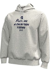 Under Armour Notre Dame Fighting Irish Mens Grey Play Like A Champion Today Long Sleeve Hoodie