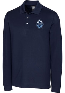 Cutter and Buck Vancouver Whitecaps FC Navy Blue Advantage Pique Big and Tall Polo
