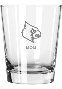 Louisville Cardinals Mom 15oz Rock Glass - White