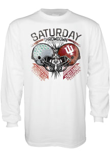 Blue 84 Indiana Hoosiers White Football vs Ohio State Buckeyes Long Sleeve T Shirt
