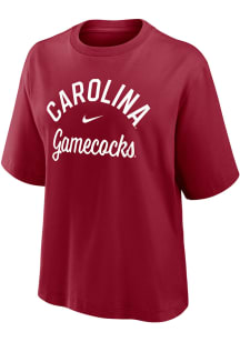 Nike South Carolina Gamecocks Womens Garnet Boxy Short Sleeve T-Shirt