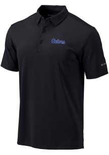 Columbia Florida Gators Mens Black Script Drive Short Sleeve Polo