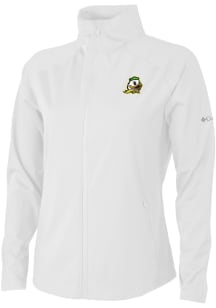 Columbia Oregon Ducks Womens White Fairway Friends Light Weight Jacket