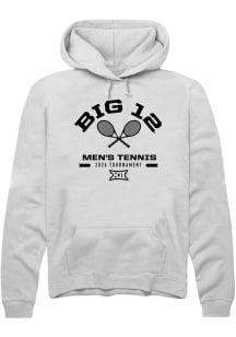 Summit Sportswear Big 12 Mens White 2026 Men's Tennis Championship Long Sleeve Hoodie