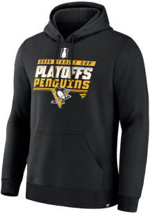 Pittsburgh Penguins Mens Black 2026 Playoff Participant Long Sleeve Hoodie