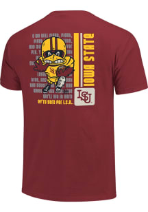 Iowa State Cyclones Cardinal Red Retro Fight Song Football Cy Short Sleeve T Shirt