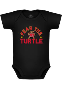 Maryland Terrapins Baby Black Team Chant Fear The Turtle Short Sleeve One Piece
