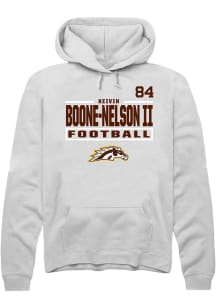 Keivin Boone-Nelson II Western Michigan Broncos Mens White Football NIL Stacked Box Player Hood