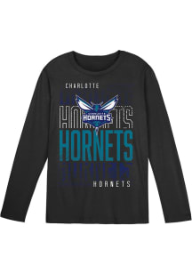 Charlotte Hornets Boys Black Marquee Long Sleeve T-Shirt