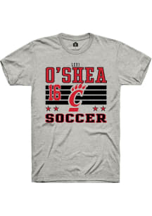 Lexi O’Shea Cincinnati Bearcats Ash NIL Striped Short Sleeve Player T Shirt