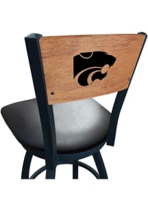K-State Wildcats Vinyl Seat Maple Back Swivel Pub Stool - Black