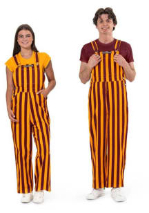 Game Bibs Minnesota Golden Gophers Mens Maroon Striped Overalls