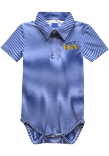 Vive La Fete Toledo Rockets Baby Navy Blue Pencil Stripe Short Sleeve One Piece Polo
