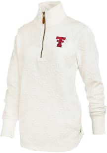 Pressbox Texas Tech Red Raiders Womens White Harriet Qtr Zip