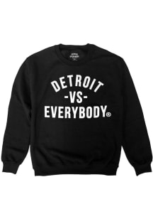Detroit Mens Black Vs Everybody Long Sleeve Crew Sweatshirt