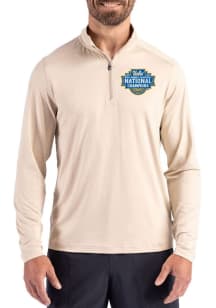 Cutter and Buck UCLA Bruins Mens Oatmeal 2026 WBB Champions Coastline Long Sleeve Qtr Zip Pullover