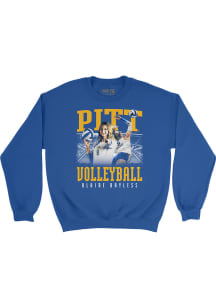 Blaire Bayless Pitt Panthers Mens Blue Illustrated Crew Player Crew