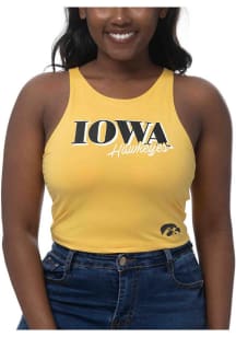 Iowa Hawkeyes Womens Gold First Down Tank Top