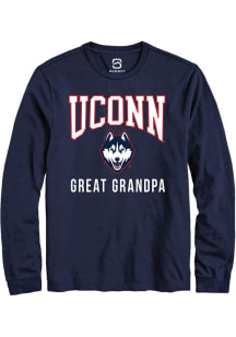 Summit Sportswear UConn Huskies Navy Blue Great Grandpa Long Sleeve T Shirt