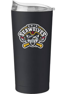 Logo Brands Erie SeaWolves 20oz Flipside Powder Coat Stainless Steel Tumbler - Black