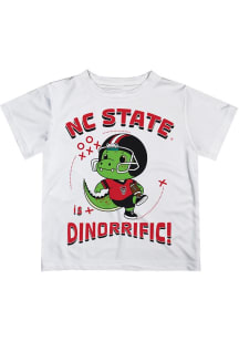 Vive La Fete NC State Wolfpack Youth White Dino-Riffic Short Sleeve T-Shirt