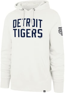 47 Detroit Tigers Mens White City Connect Gamebreak Headline Long Sleeve Hoodie