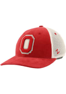 Zephyr Ohio State Buckeyes Scoop Trucker Adjustable Hat - Red