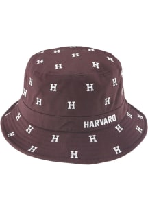 Zephyr Harvard Crimson Maroon Scatter ucker Mens Bucket Hat