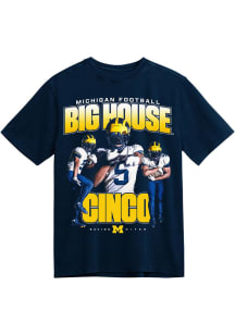 Savion Hiter Michigan Wolverines Blue Big House Cinco Short Sleeve Fashion Player T Shirt