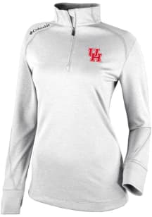Columbia Houston Cougars Womens White Heat Seal Omni Wick Shotgun 2.0 Qtr Zip