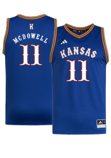 Jamari McDowell  Adidas Kansas Jayhawks Blue NIL Name And Number Jersey