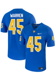 Jeremiah Warren  Nike Pitt Panthers Blue NIL Name And Number Football Jersey