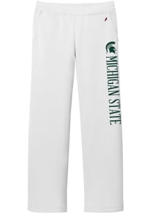 Michigan State Spartans Womens Reverse Fleece White Sweatpants
