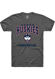Summit Sportswear UConn Huskies Grey Heather Women's Swim & Dive Short Sleeve T Shirt
