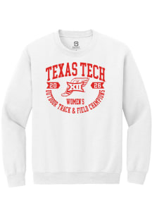 Summit Sportswear Texas Tech Red Raiders Mens White Big 12 2026 Women's Outdoor Track & Field Cham..