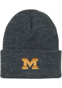 LogoFit Michigan Wolverines Dark Grey North Pole Youth Knit Hat