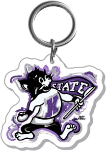 K-State Wildcats Acrylic Main Keychain - Purple