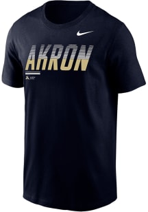 Nike Akron Zips Navy Blue Shift Legend Short Sleeve T Shirt