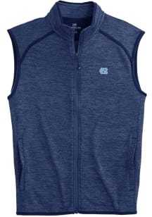 North Carolina Tar Heels Mens Navy Blue Baybrook Heather Sleeveless Jacket