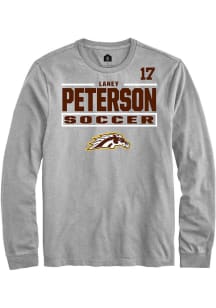 Laney Peterson Western Michigan Broncos Grey NIL Stacked Box Long Sleeve Player T Shirt
