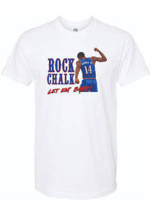Melvin Council Jr. Kansas Jayhawks White Let Em' Bark Short Sleeve Fashion Player T Shirt