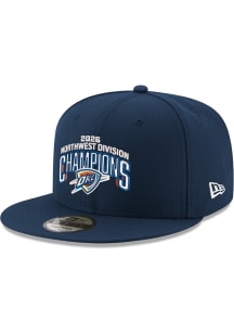 New Era Oklahoma City Thunder Navy Blue 2026 NBA Division Champions 9FIFTY Mens Snapback Hat