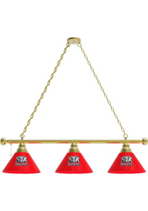 Alabama Crimson Tide Elephant  3 Shade Gold Billiard Lamp