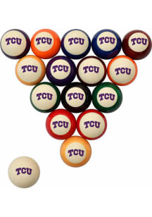 TCU Horned Frogs Team Logo Billiard Balls