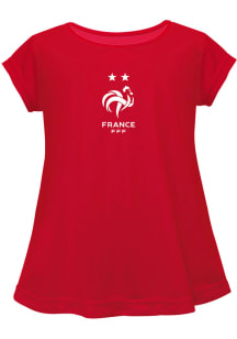 Vive La Fete France National Team Toddler Girls Red Quinn Short Sleeve T-Shirt