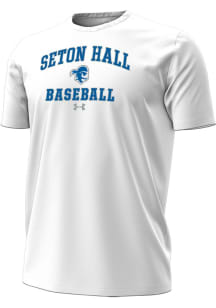 Under Armour Seton Hall Pirates White Baseball Performance Short Sleeve T Shirt